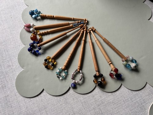 Vintagewooden lace making - lace,