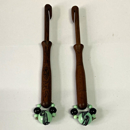 Pair wooden lacemaking - pair,