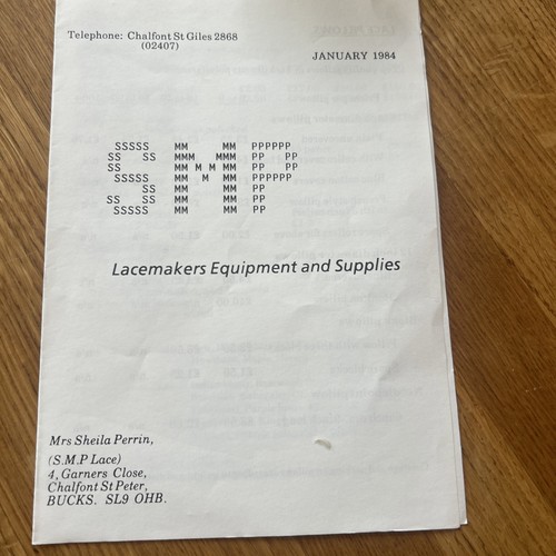Smp lacemaking equipment - lacemaking, and