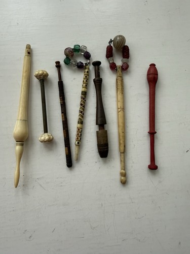 Vintage lace making - vintage, bobbins