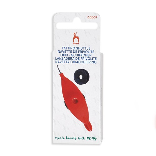 Pony tatting shuttle with - with, hook