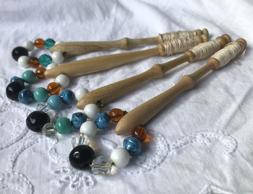 Turned wood lace making - wood,