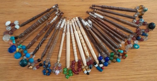 Antique lacemaking bobbins - 24,