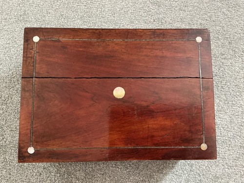 Antique wooden chest and - chest, lace